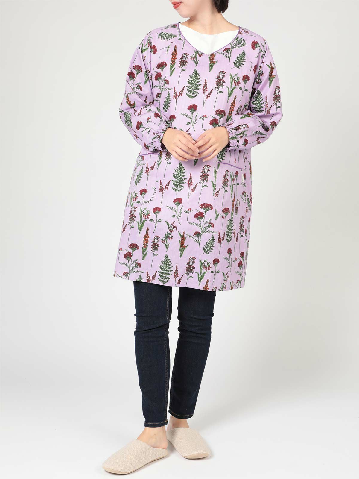 DAKS 形態安定加工 British Wildflower 綿100％ サテンストライプ 後