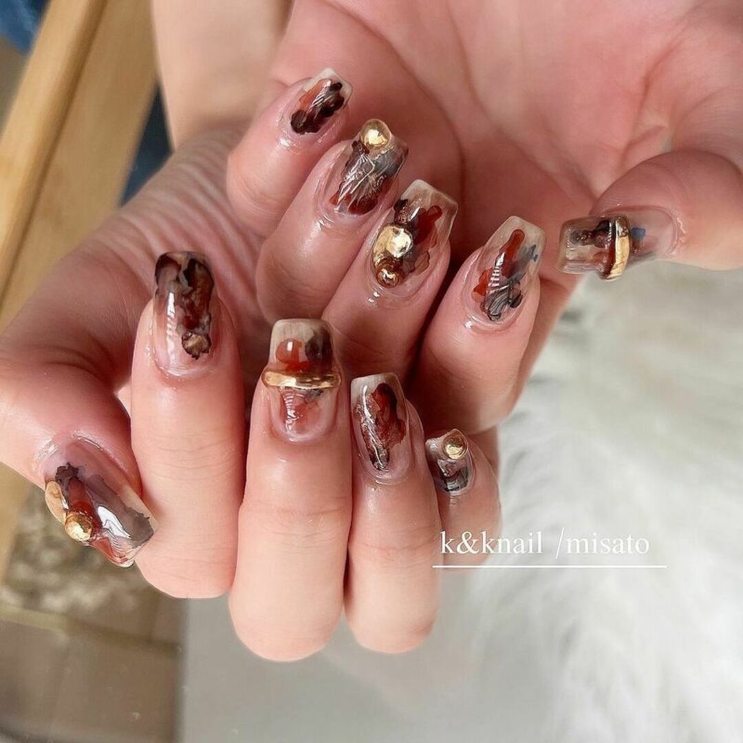 インクネイルの魅力》じゅわっとニュアンス感がかわいい人気デザイン6