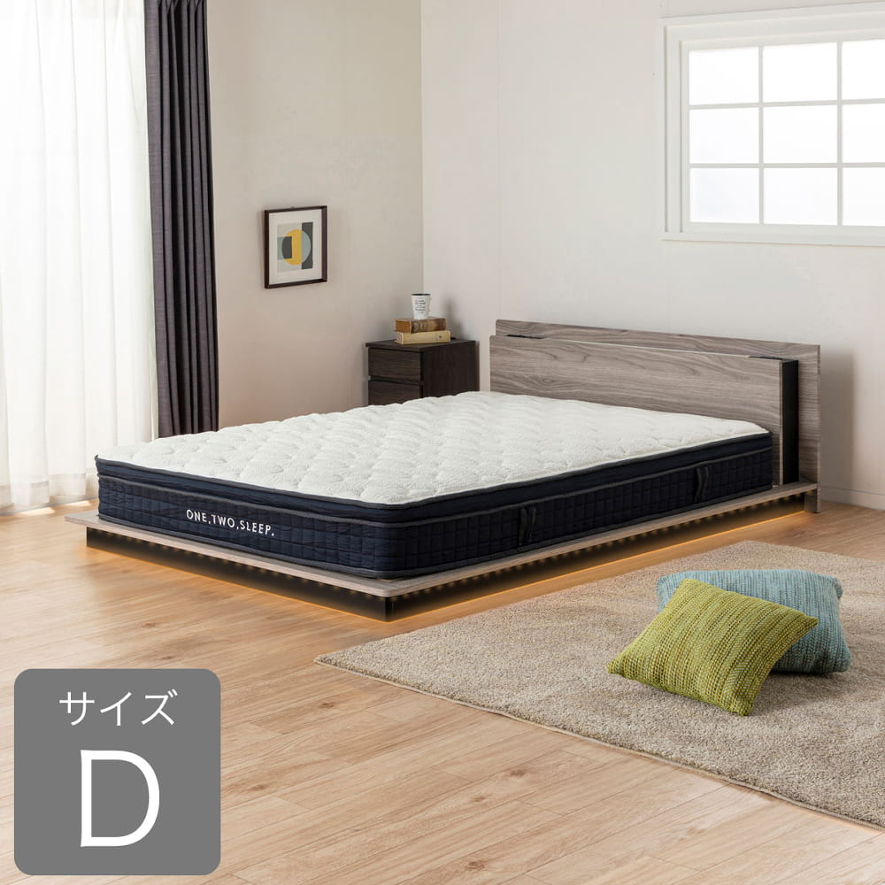ダブル ベッドフレーム ディオス DGY※マットレス別売(ダブル 5Y