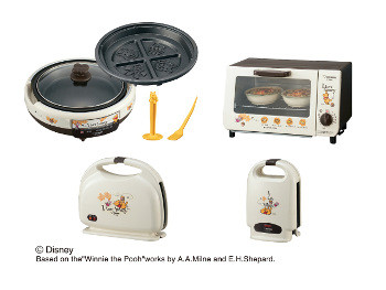 食べるのがもったいない! プーさん柄の焼き目が付く調理家電 - 象印