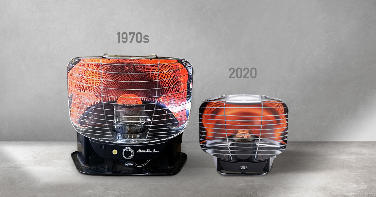 アラジン、1970年代の石油ストーブ「シルバークイーン」をカセット