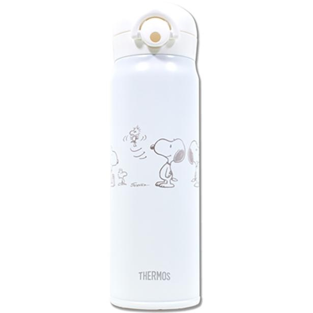 スヌーピー×サーモスのケータイマグで、レジャー時の水分補給を