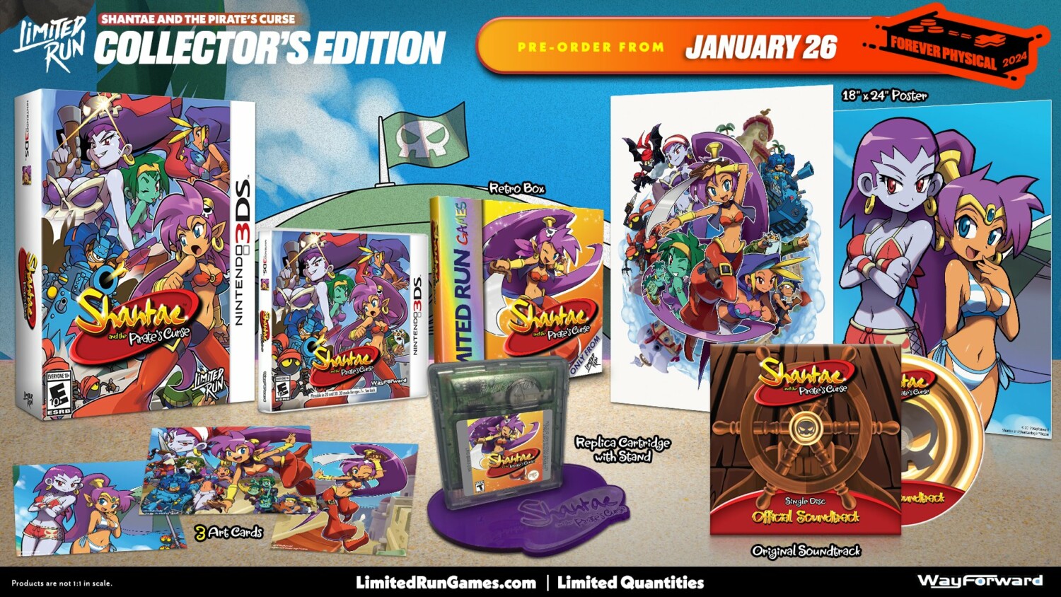Shantae And The Pirate's Curse Limited Run 3DS Physical Editions