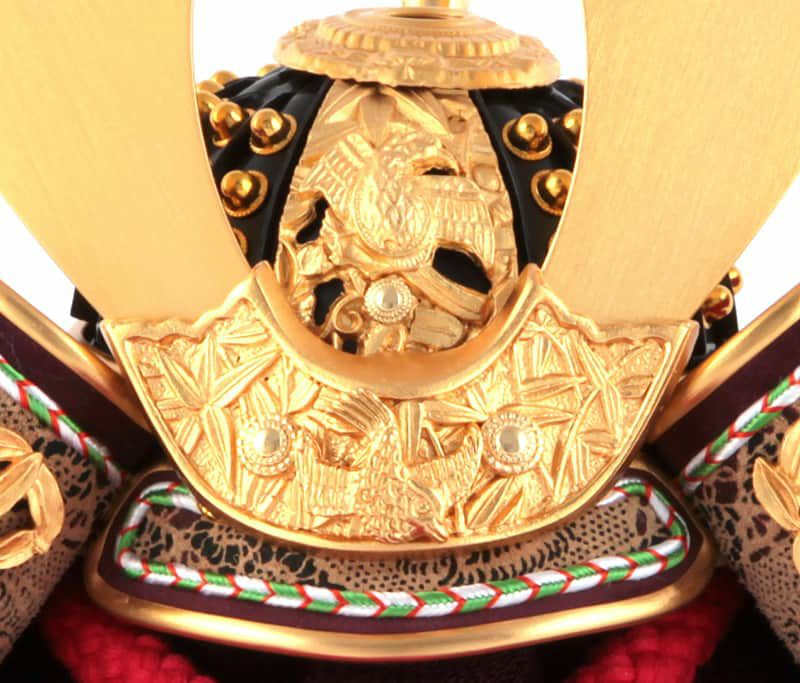 五月人形 コンパクト 兜平飾り 兜飾り 一徳作 竹雀之兜 本正絹絲威 本