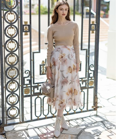 ぼかしフラワースカート | フレアスカート | NOELA OFFICIAL WEB STORE