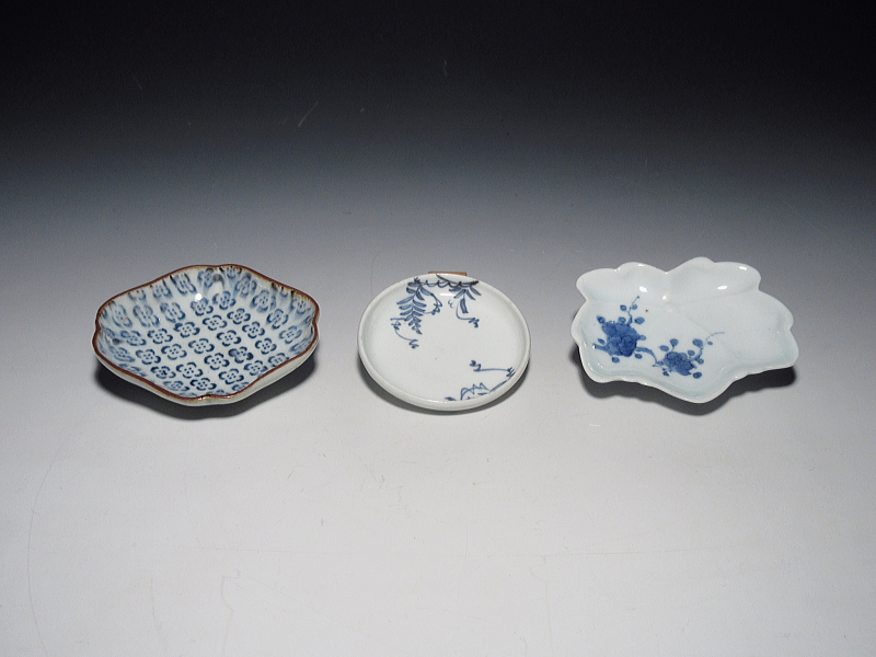 古伊万里 染付 小皿豆皿 9枚 一揃え【江戸中期～後期】 ｜ 古陶磁