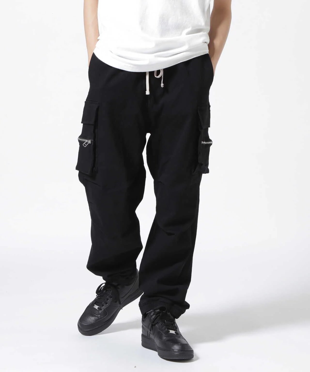 DankeSchon/ダンケシェーン/PREMIUM TC BLACK ZIP POCKET PANTS