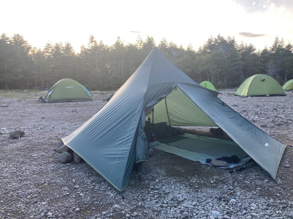 レビュー【DD スーパーライトピラミッドテント】キャンプも登山もこれ