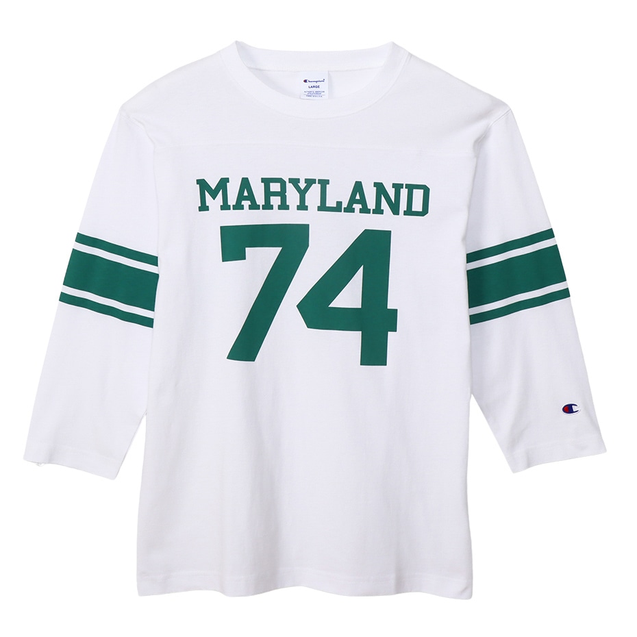 Champion/チャンピオン】7分袖 フットボールTシャツ