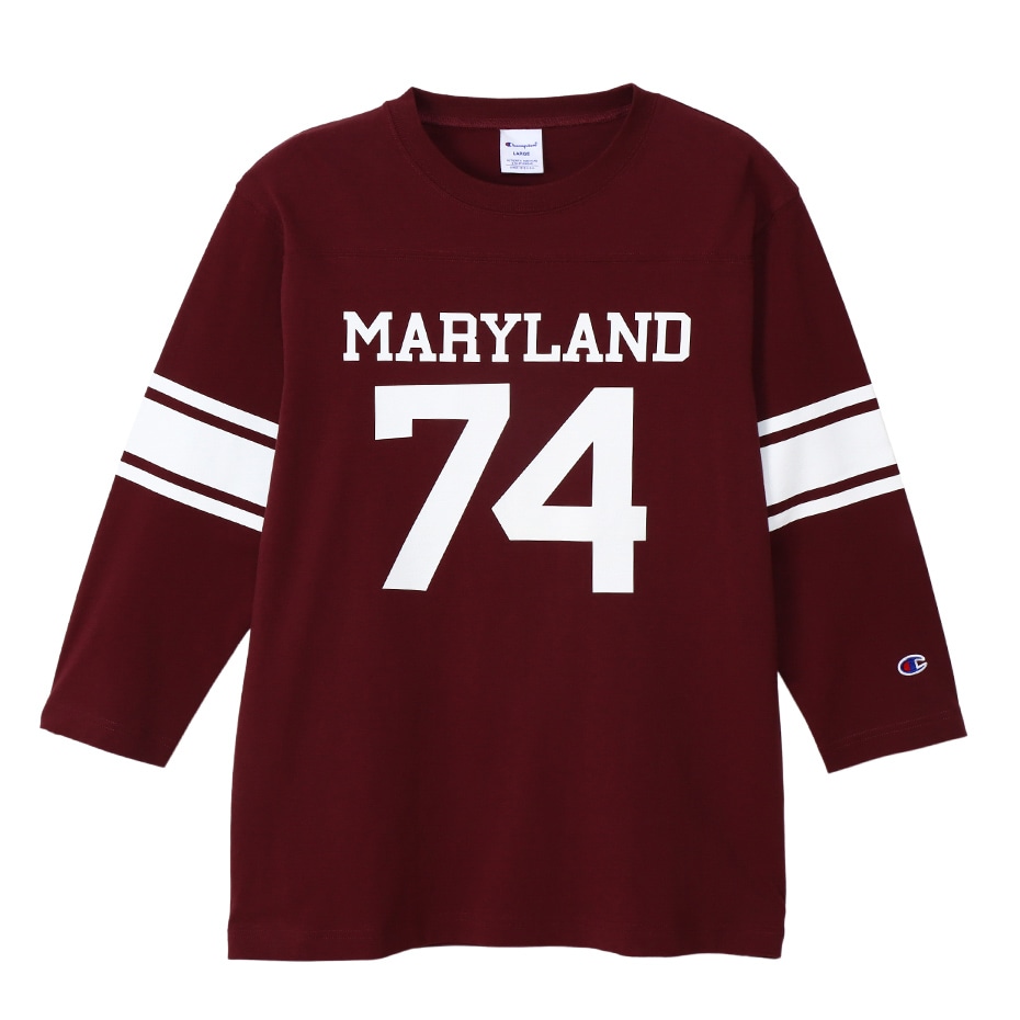 Champion/チャンピオン】7分袖 フットボールTシャツ