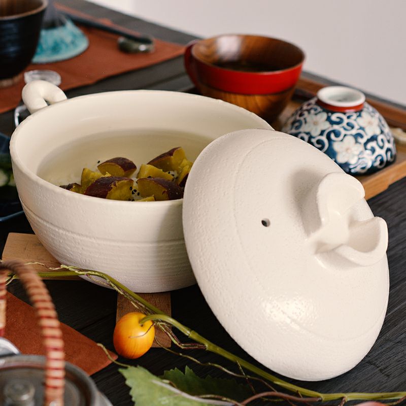 ごはん2合炊き 煮込み土鍋 ホワイト｜和食器通販｜織部 Online Store