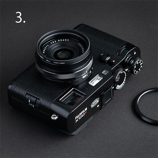 スクエアフード FUJIFILM X100シリーズ専用 角型アルミフード｜Model P