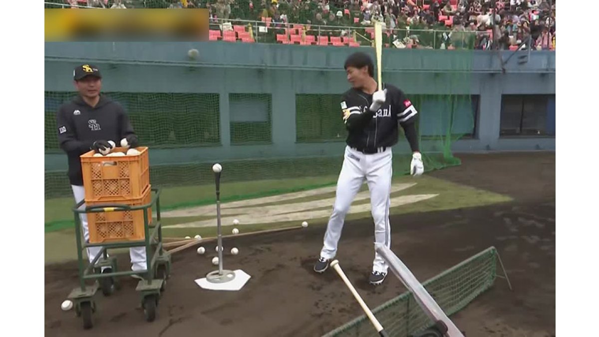 キャンプ動画】柳田悠岐は黄金のバットで！【福岡ソフトバンク・2月2日