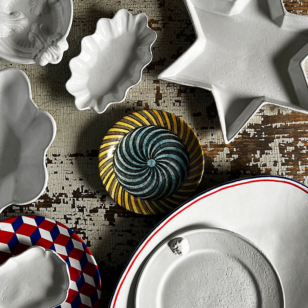 Astier de Villatte Tricolor Cubes Plate – PATCH NYC