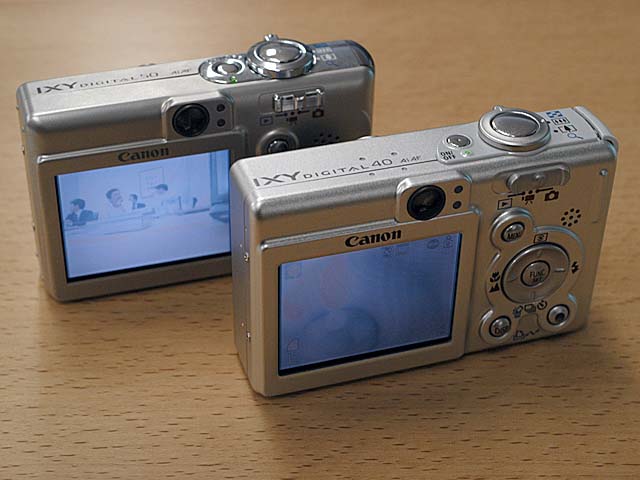 キヤノン、薄型ボディと大型液晶の「IXY DIGITAL 50/40」
