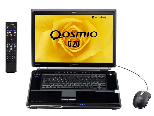 東芝、家電の操作を取り入れたAVノート「Qosmio G20/F20」
