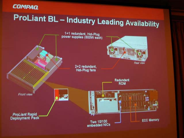 コンパック、ブレードサーバー「ProLiant BL」を発表