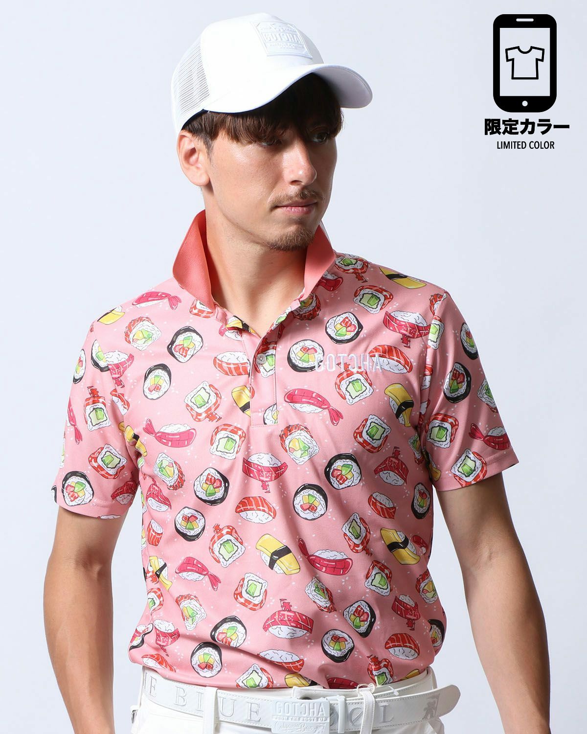 GOTCHA GOLF] ドライ UVカット 寿司 総柄 ポロシャツ | PEET ONLINE STORE