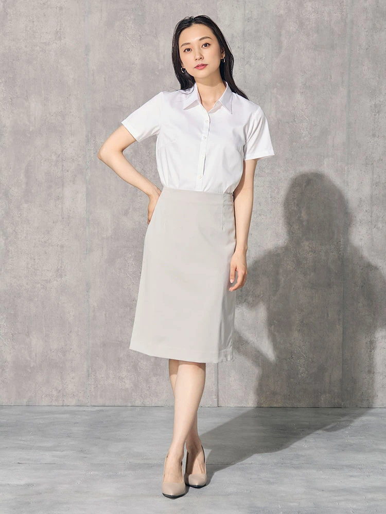 半袖ブラウス レギュラー 無地 ホワイト | P.S.FA公式通販