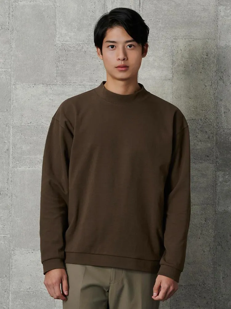 ブラウン ポンチ モックネック ロンT ブラウン/グリーン | P.S.FA公式通販