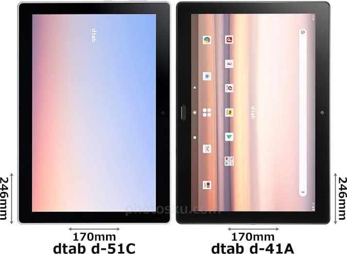 dtab「d-51C」と「d-41A」の違い - フォトスク