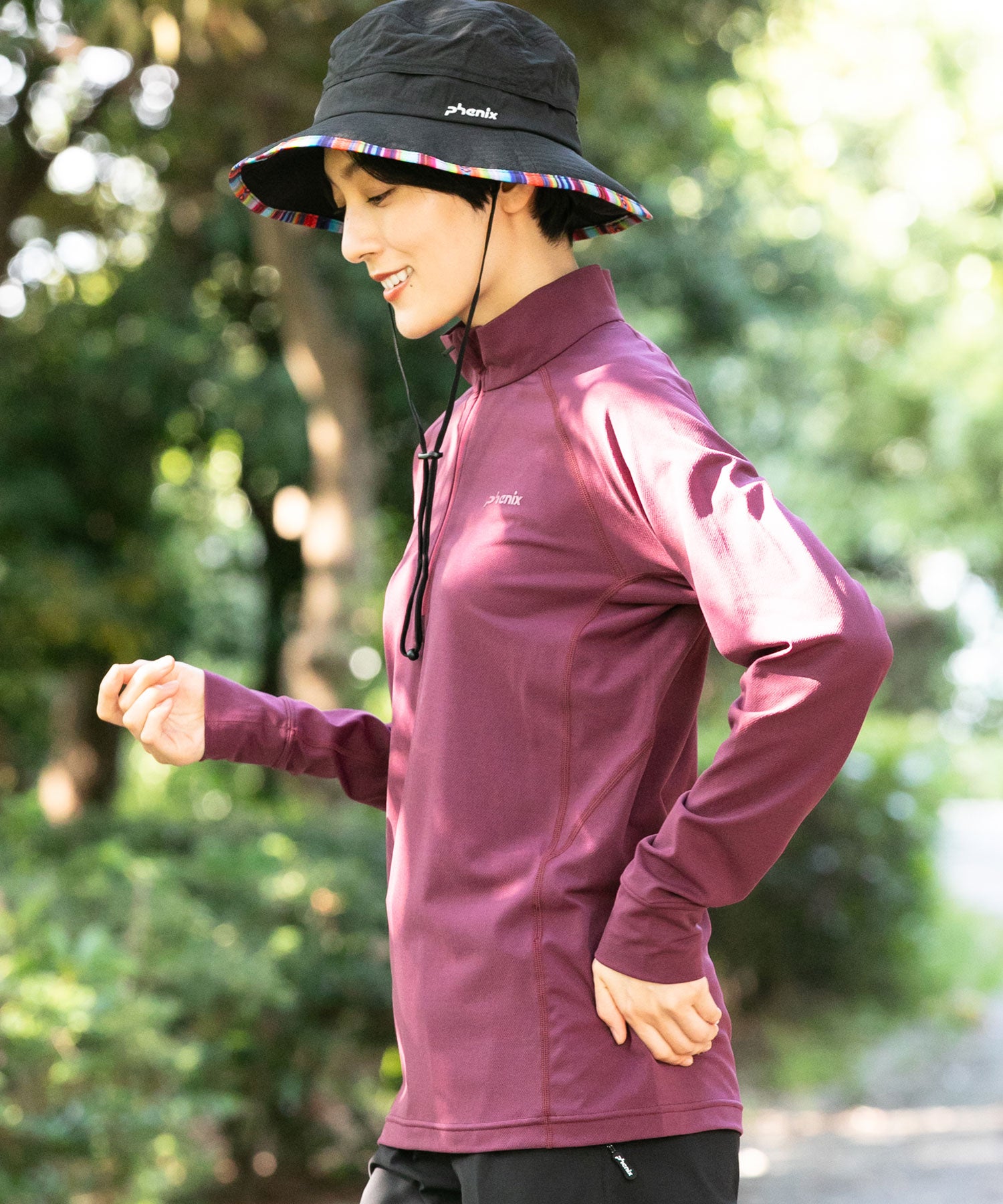 WOMENS】HARLF ZIP LONG SLEEVE T-SHIRTS ハーフジップ長袖Tシャツ