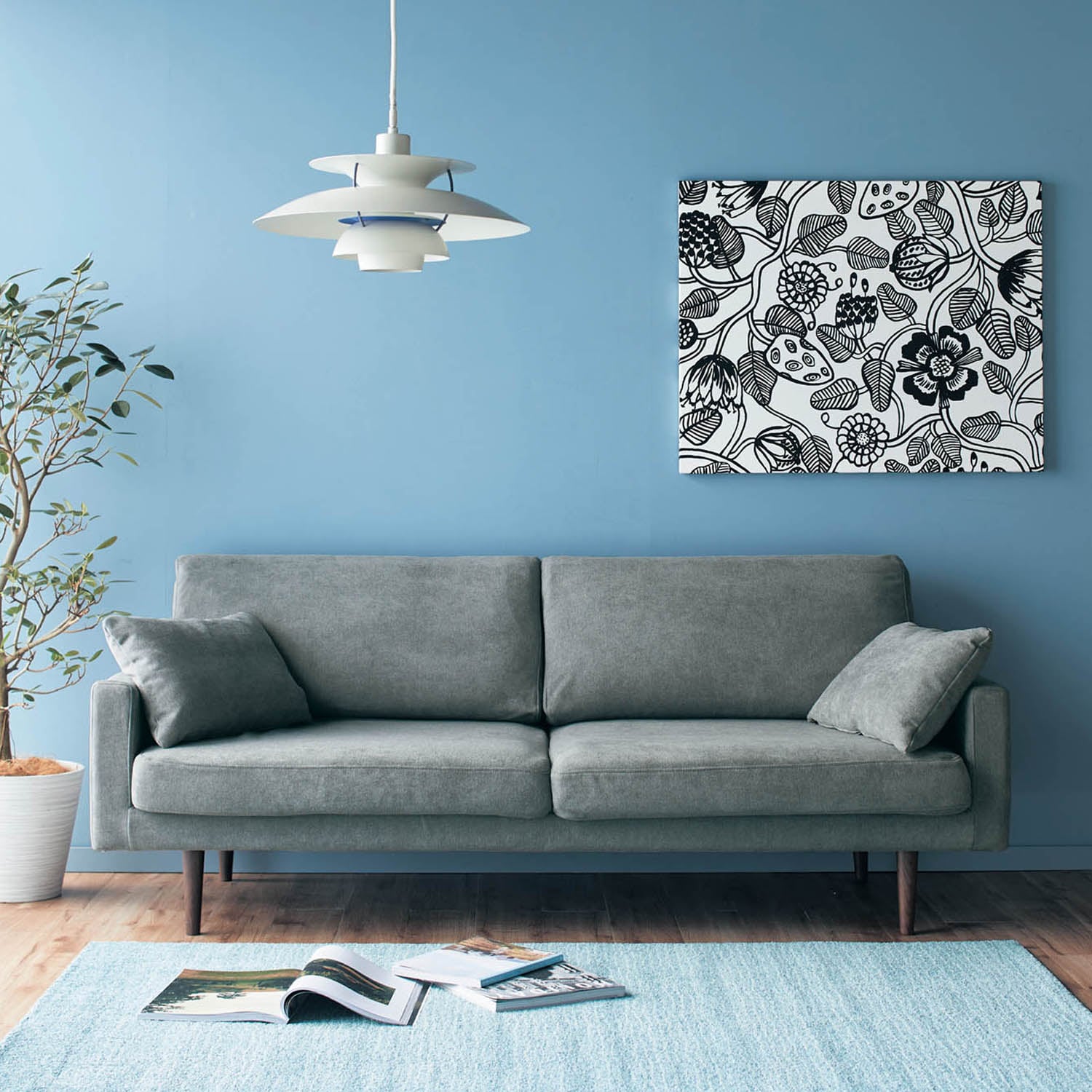 カバーリングデザインソファ―＜2人掛けワイド／3人掛け＞【LEO