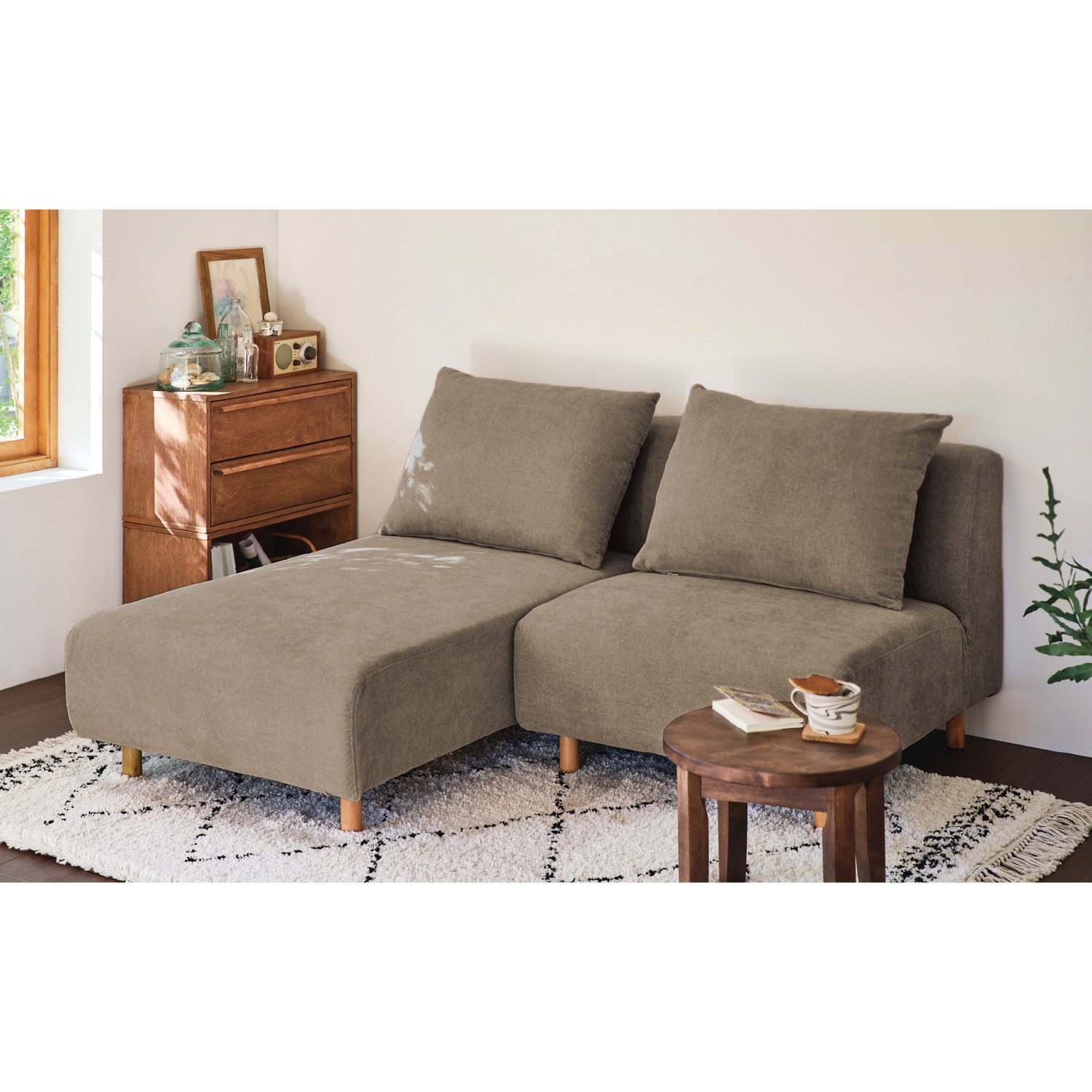 在庫限りのお買得】 あぐらがかけるフルカバーリングソファー ＜1人