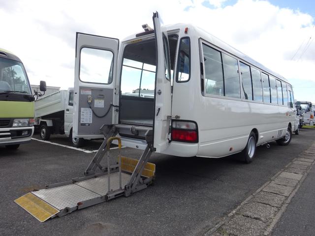 トヨタ コースター 福祉車両 ロング 和光工業電動リフト付きの中古車