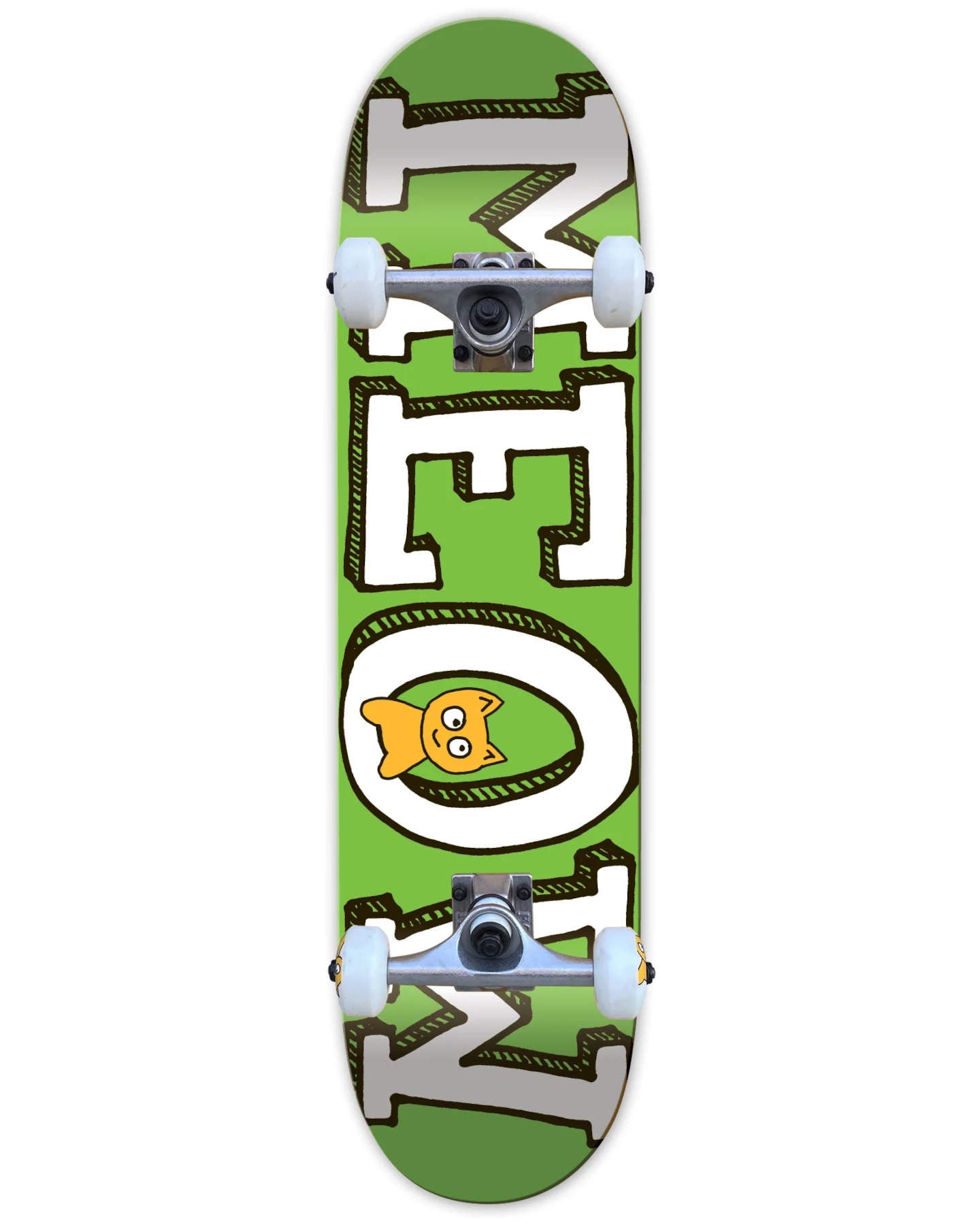 Meow Skateboards | Logo Complete (Green) 7.75