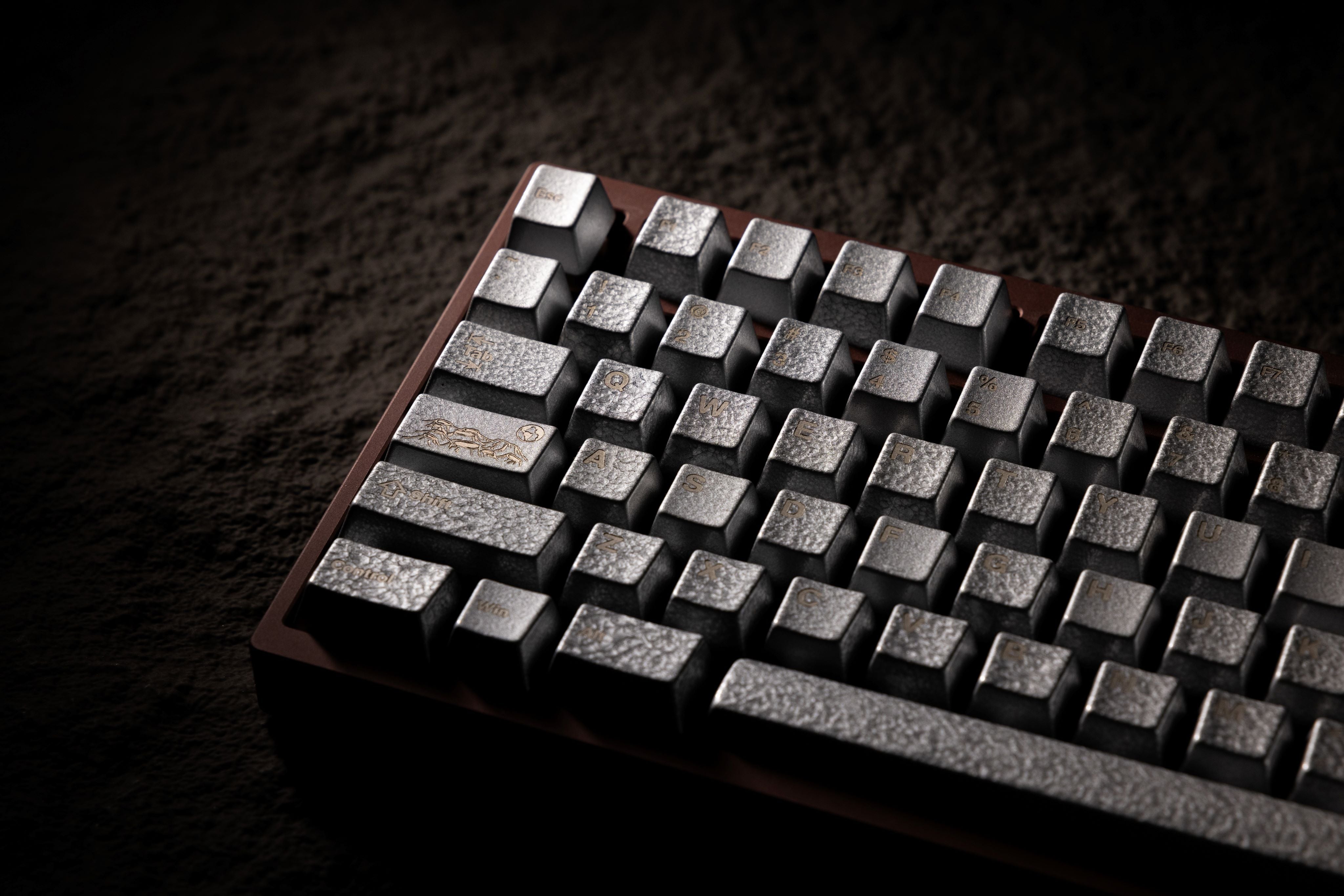 Group Buy) Awekeys Metal Keycaps Set - Moon Landing