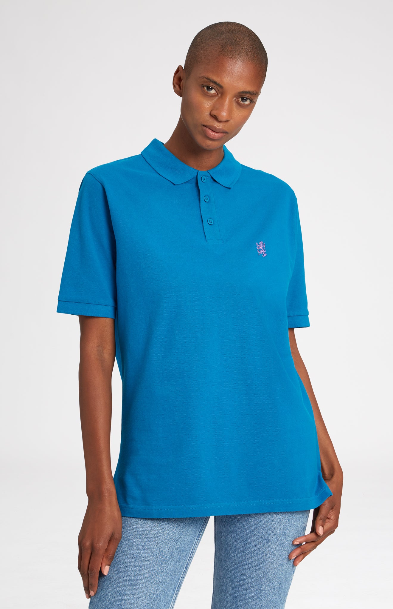 Pringle of Scotland Cotton Heritage Golf Polo Shirt In Lagoon