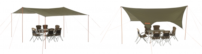 進化型タープ！新機能搭載のLCシリーズでテントとぴったり連結、広々