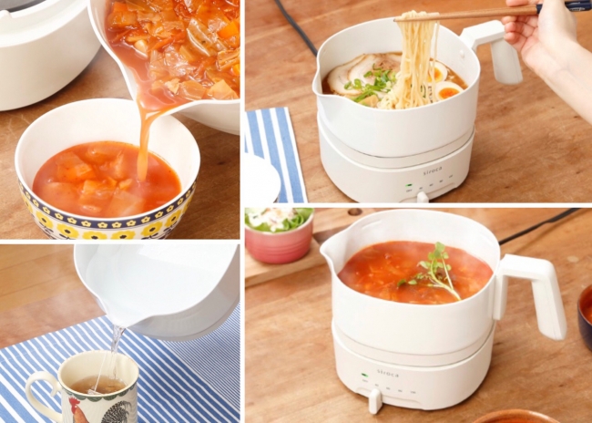 メディアで話題沸騰！「シロカのおりょうりケトル ちょいなべ」の