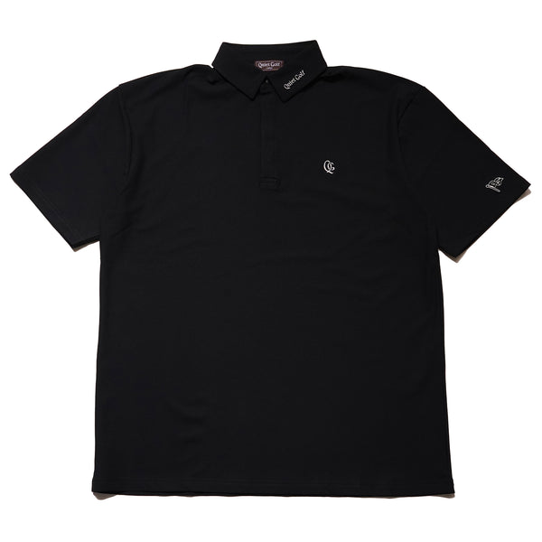 QG Logo Tech Golf Shirts Black – Quiet Golf（クワイエット ゴルフ