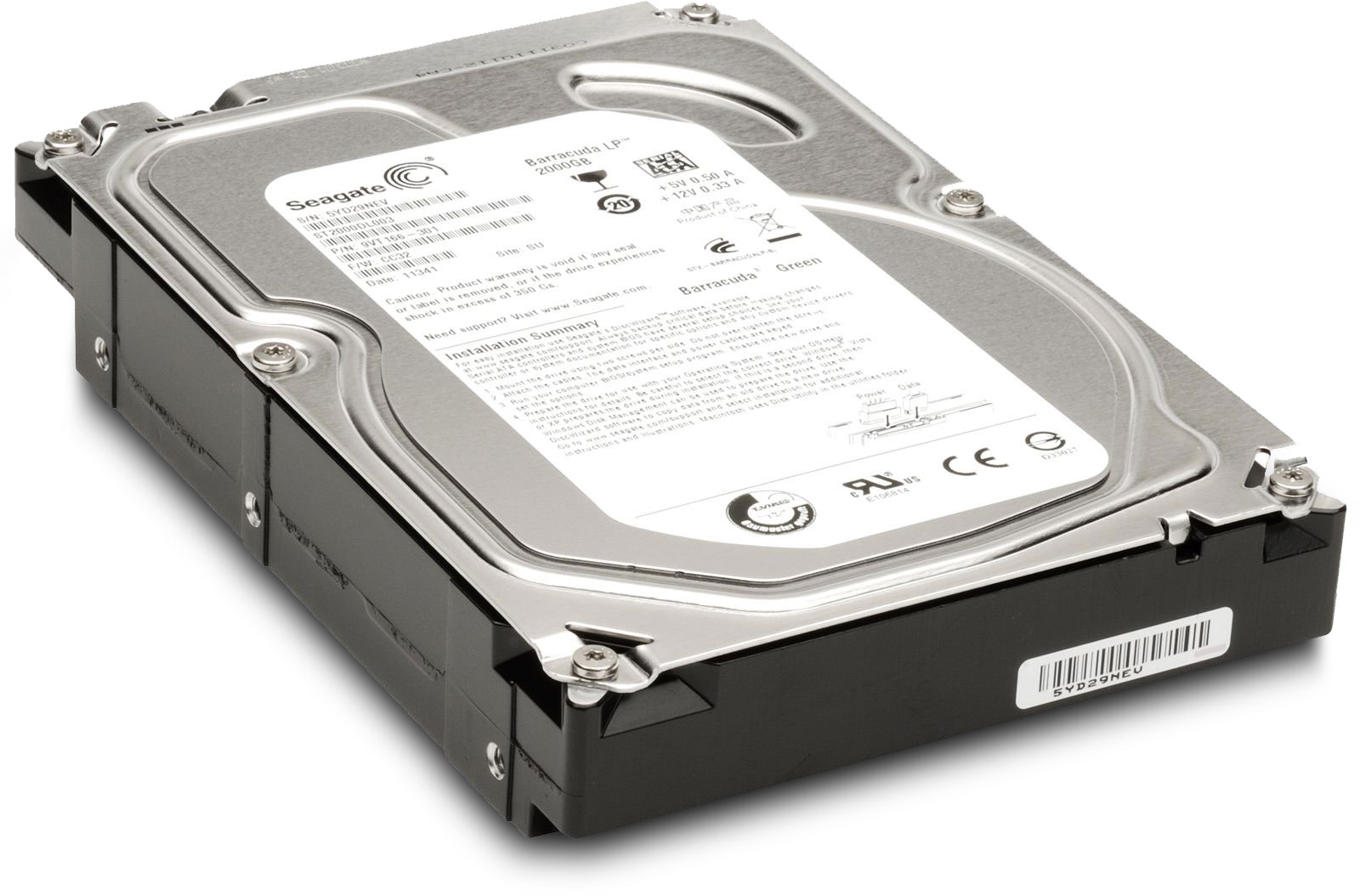 Barracuda Green 2TB 5900 RPM HDD, ST2000DL003