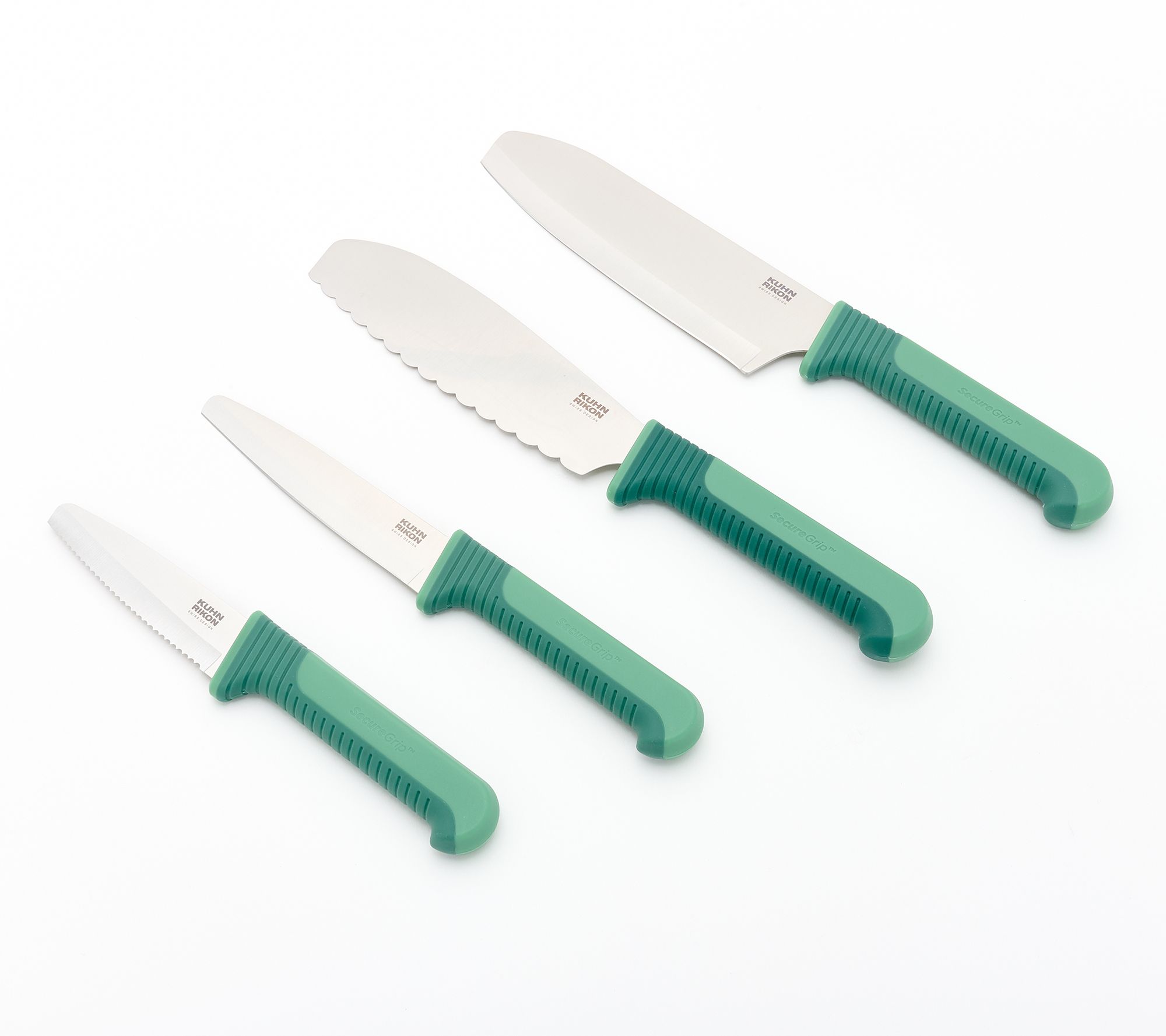 Kuhn Rikon Set of 4 SecureGrip Essential Knife Set - QVC.com