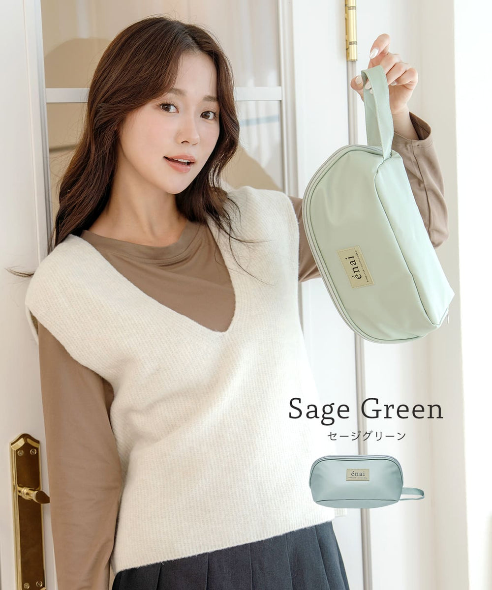 ランジェリー おしゃれ かわいい エナイ マルチ収納ポーチ トラベル 大