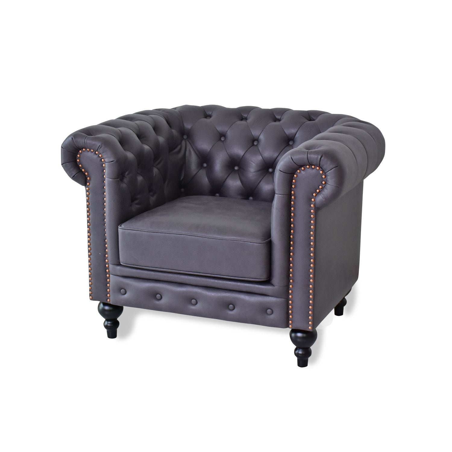 幅98] ソファー ひとりがけ 1人用 チェスターフィールド ヴィンテージ