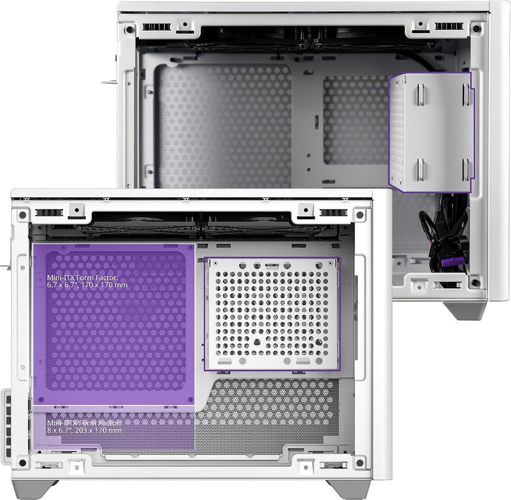 Cooler Master NR200P White SFF Small Form Factor Mini-ITX PC Case