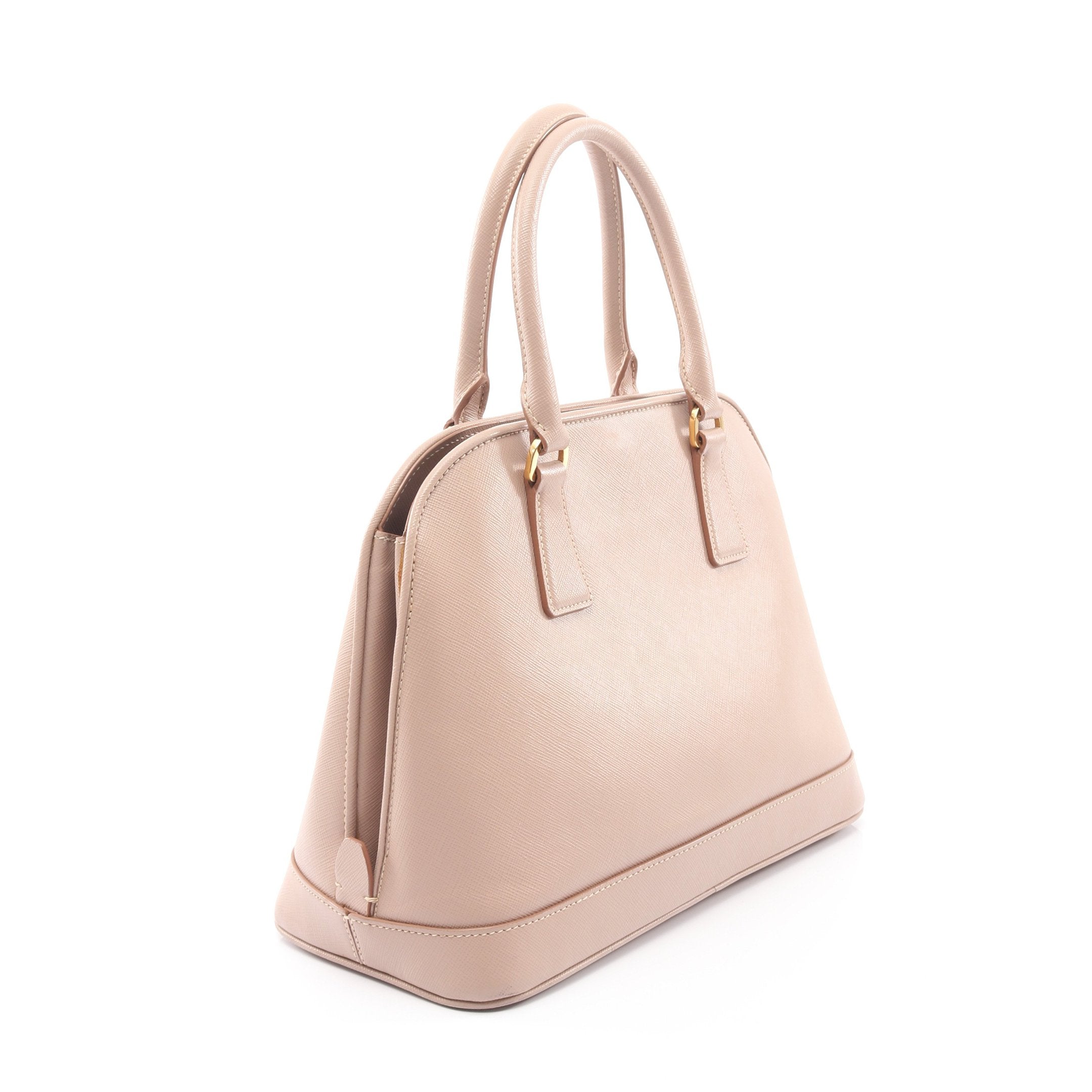 SAFFIANO LUX ハンドバッグ サフィアーノレザー ピンクベージュ プラダ