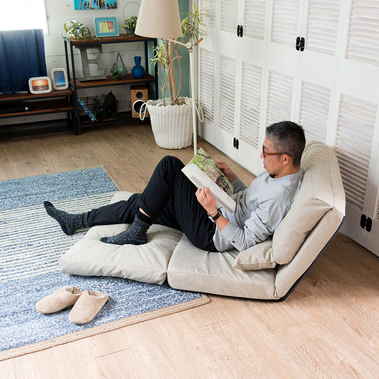 ソファベッド 2way 3way 2人掛け 折りたたみ 14段階リクライニング