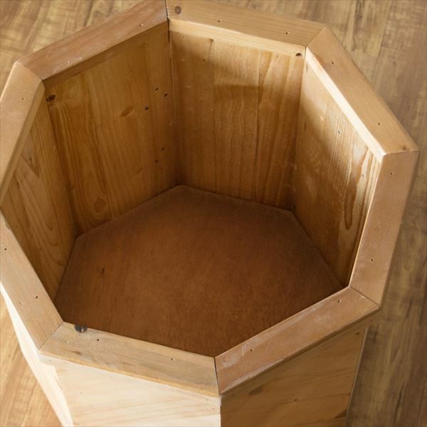 プランターカバー 八角形 Lサイズ 幅42.5cm 奥行42.5cm 高さ40cm 木製