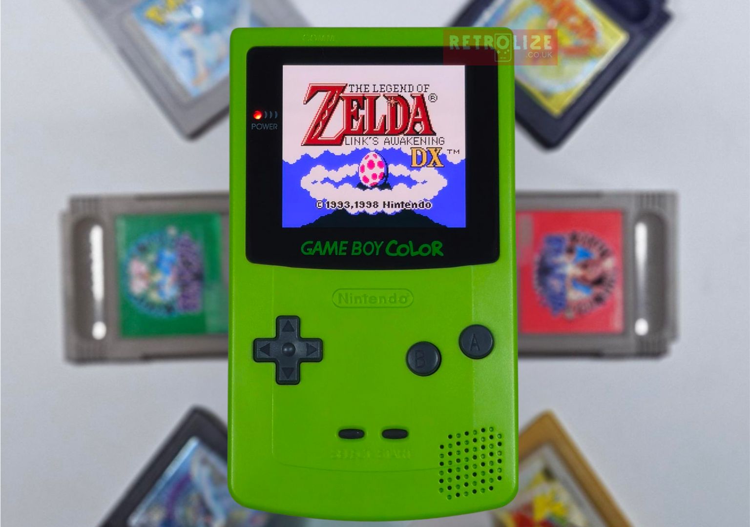 Game Boy Color OLED Lime Green 1800mAh | Restored – Retrolize