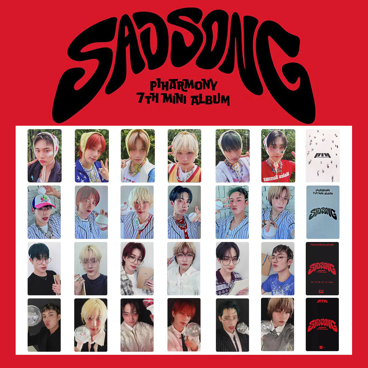 6Pcs Kpop P1Harmony Photocard Set - Theo & Soul Jongseob Lomo