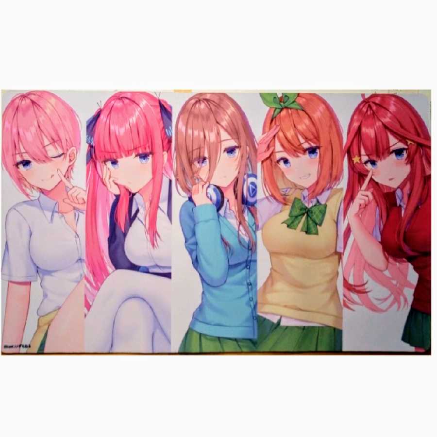 五等分の花嫁 五姉妹 プレイマット 一花 二乃 三玖 四葉 五月の通販 き