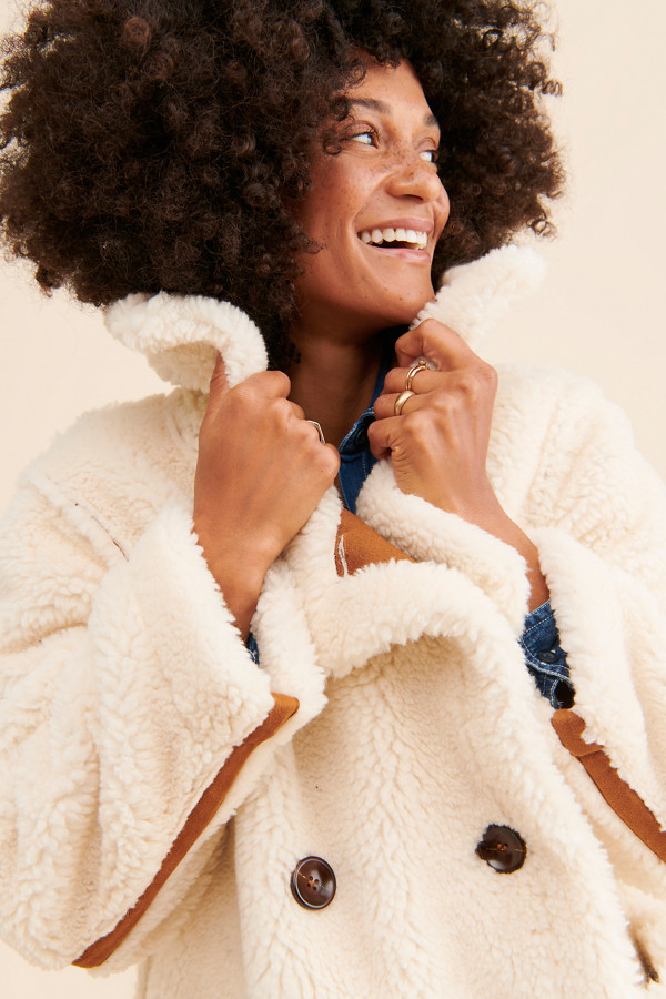 Quincy Reversible Sherpa Coat | Nuuly