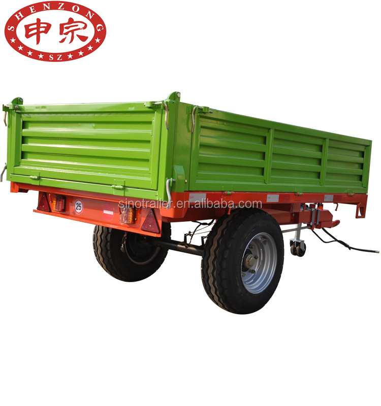 新型 2トン シングルアクスル 農業用トラクター ダンプトレーラー