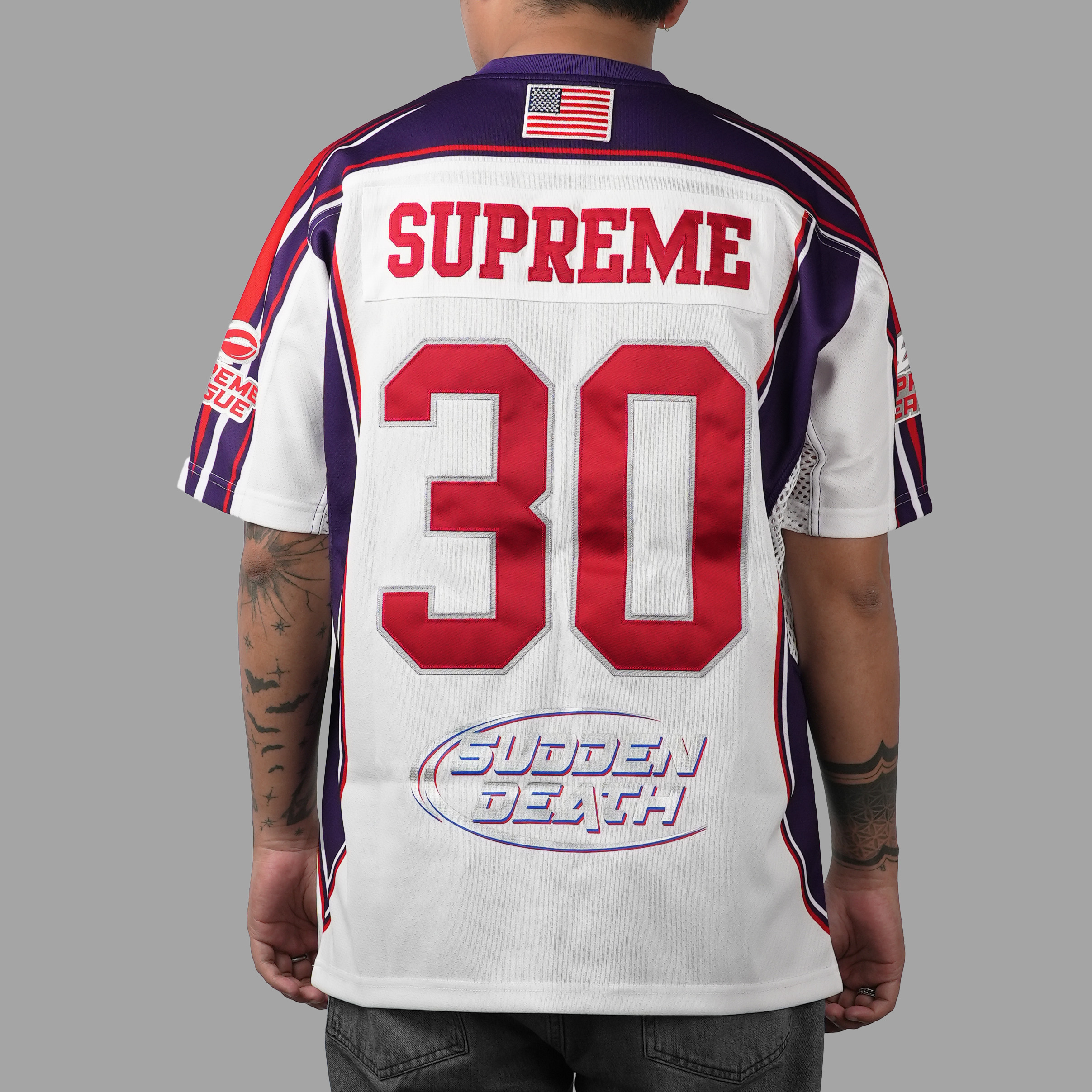 Supreme Sudden Death Football Jersey White SS24 | Senikersku