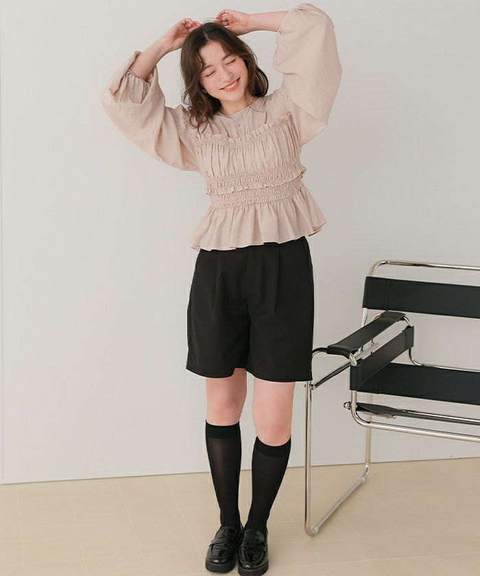 シャーリングデザイントップス | titivate